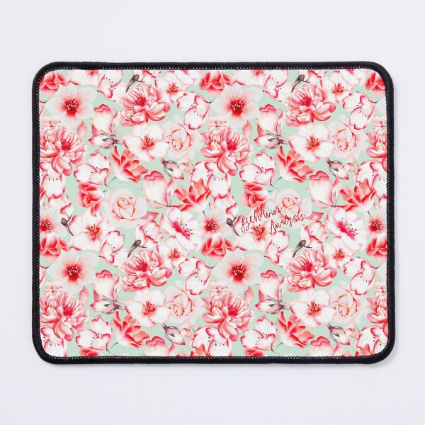 Item preview, Behavior Analysis Red Floral Seamless Print designed and sold by abawizard.