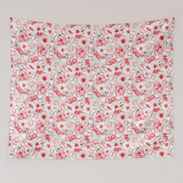 Item preview, Behavior Analysis Red Floral Seamless Print designed and sold by abawizard.