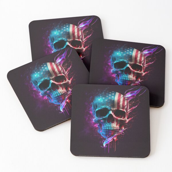 Item preview, American Flag and Skull Art designed and sold by Jades-Corner.