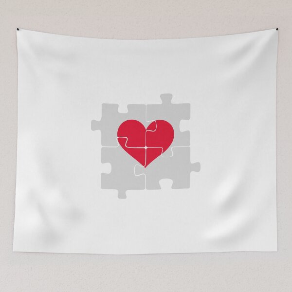 Item preview, vector illustration two pieces of a puzzle forming a heart, depicting the idea that love is a matter of two, on a blue gradient background. copy space designed and sold by paolboa.