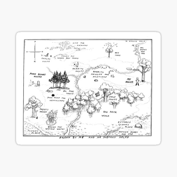 Item preview, Hundred Acre Wood Map designed and sold by One Man's Treasure.