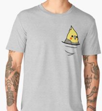 Too Many Birds! - Yellow Cockatiel Men's Premium T-Shirt