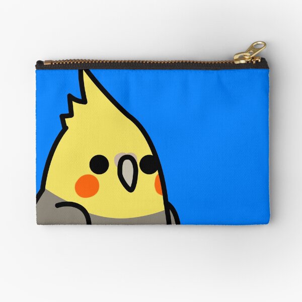 Too Many Birds! - Yellow Cockatiel Zipper Pouch