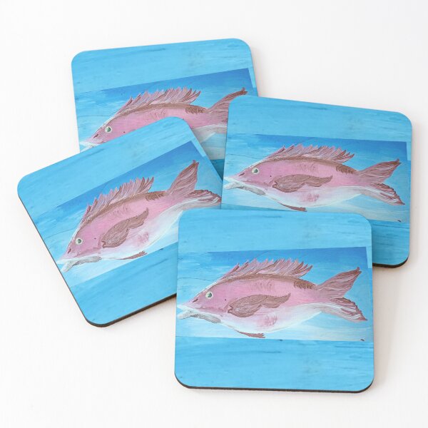 Item preview, Pink Snapper Fish painted snapper different colors designed and sold by vibeno1.