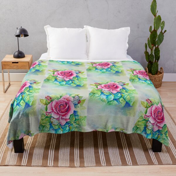 Item preview, Pink Rose & Butterflies-v1 designed and sold by Lalita-Designs.
