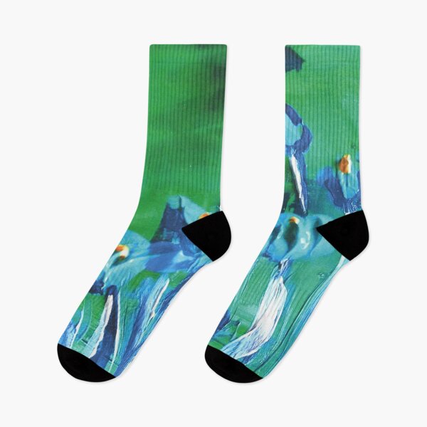 Item preview, Vibrant Blue and Green Flowers designed and sold by VibrantArtwork.