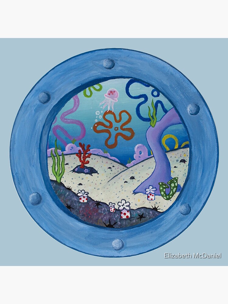 SpongeBob Window Art Board Print