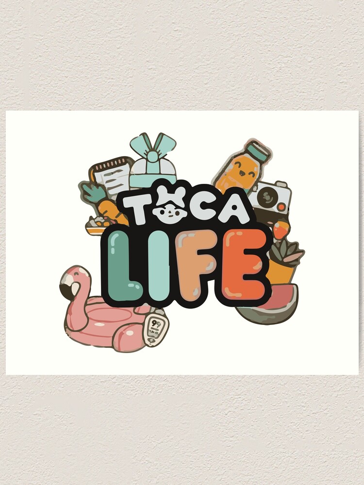 toca boca and gacha life | Mounted Print