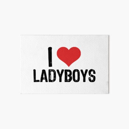 Aperçu de l'œuvre J'aime les ladyboys créée et vendue par The "I Love Everything" Shop.