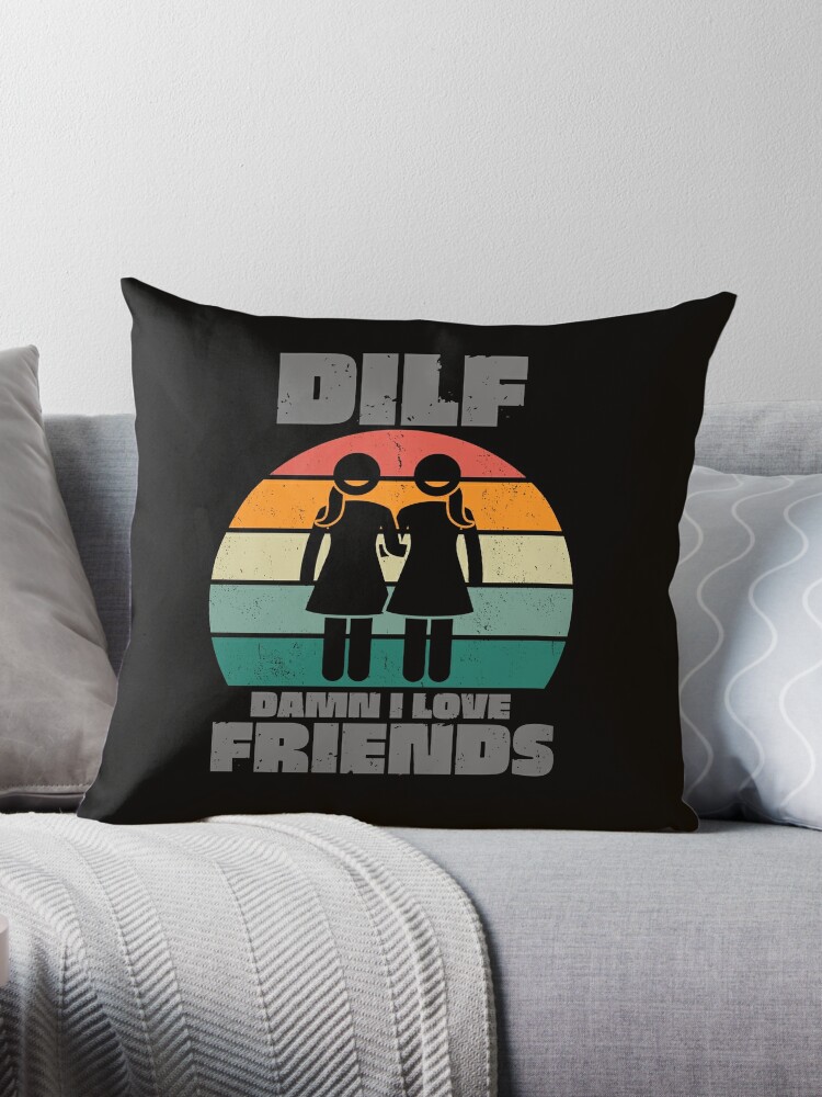 D.I.L.F, Damn I Love Football Large Square Pillow