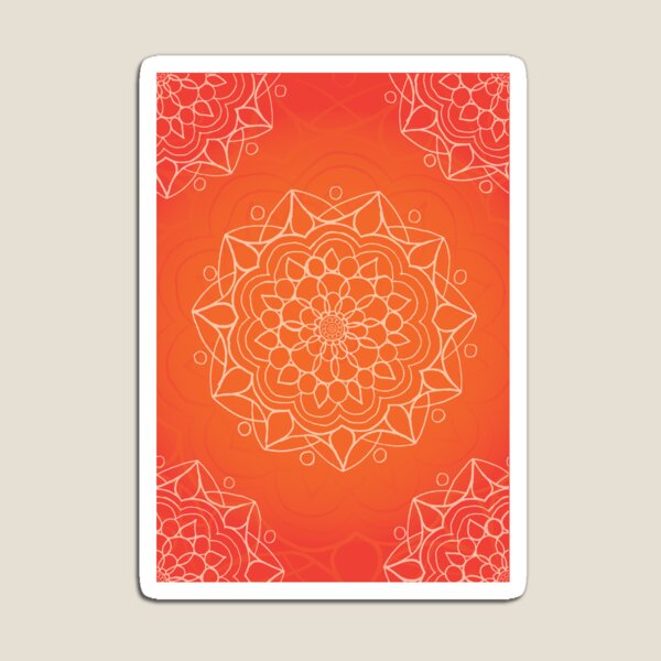 Mandala - Orange - Sacral Chakra Magnet