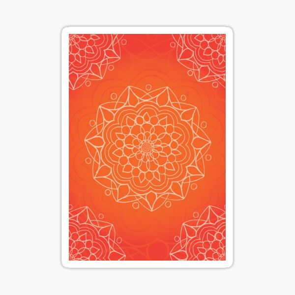 Mandala - Orange - Sacral Chakra Sticker