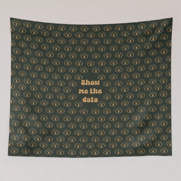 Item preview, Show Me the Data Green Eye Retro Seamless Print designed and sold by abawizard.