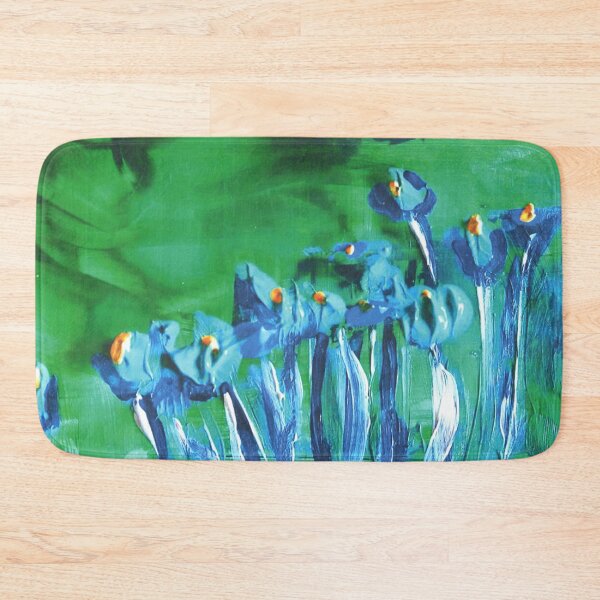 Item preview, Vibrant Blue and Green Flowers designed and sold by VibrantArtwork.