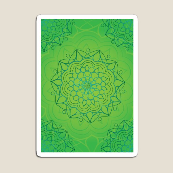 Mandala - Green - Heart Chakra Magnet