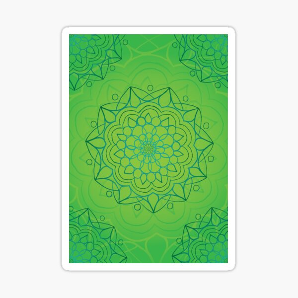 Mandala - Green - Heart Chakra Sticker