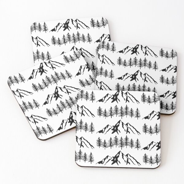 Item preview, Mountain Forest (Black) designed and sold by LifeNonchalant.