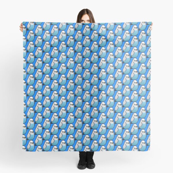 Too Many Birds! - Blue Budgie Scarf