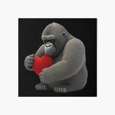 Item preview, Knitted Mountain Gorilla Love Valentines Day For Her designed and sold by Brockinator.