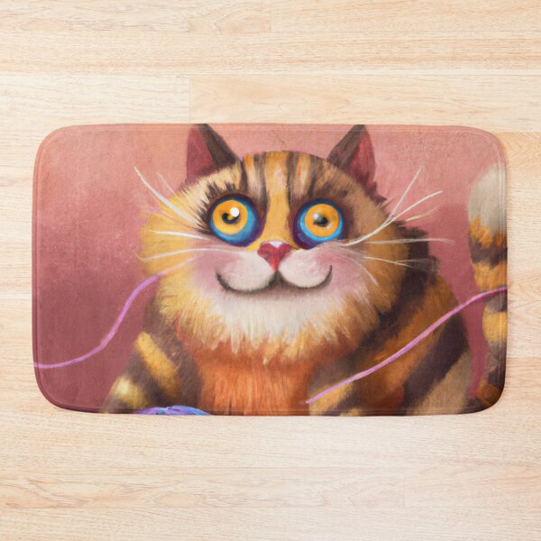 Item preview, Funny And Cute Cat With A Ball Of Wool designed and sold by Color-Me-Blue.