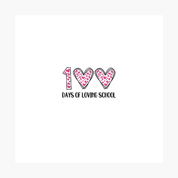 Item preview, Hearts 100 Days of Loving School 100th Day of School Teacher T-Shirt designed and sold by Alfred  D. McKee.