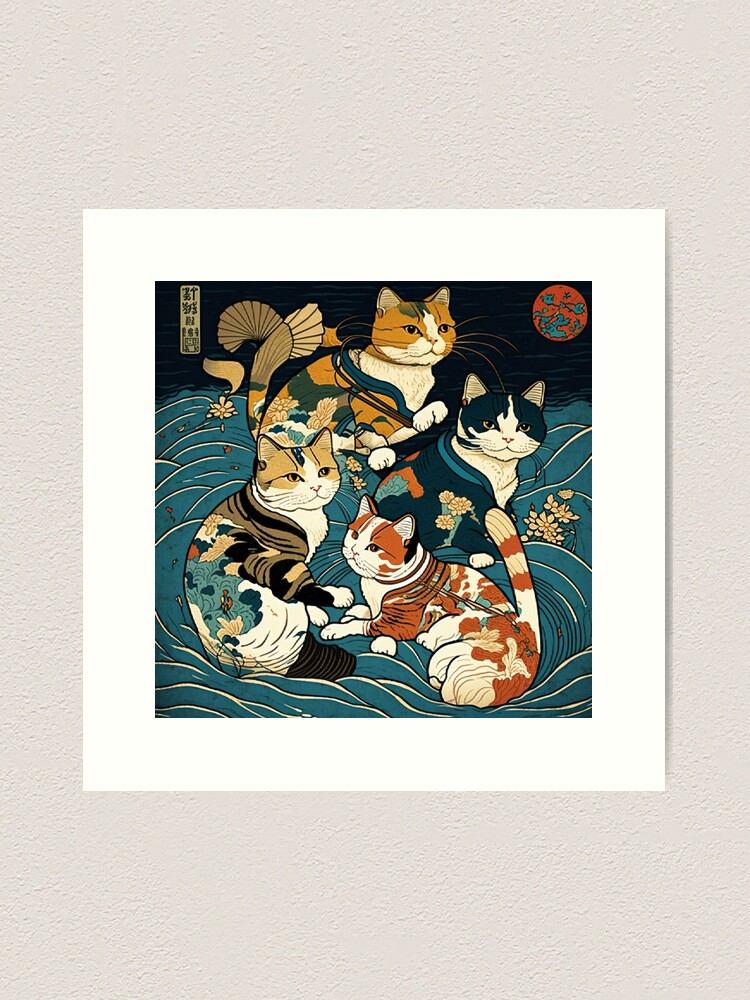 Ukiyo-e Cats | Art Print