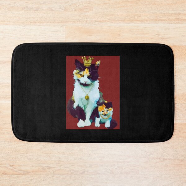 Item preview, black gold cats 001 Flat Mask designed and sold by hyunyoung17.