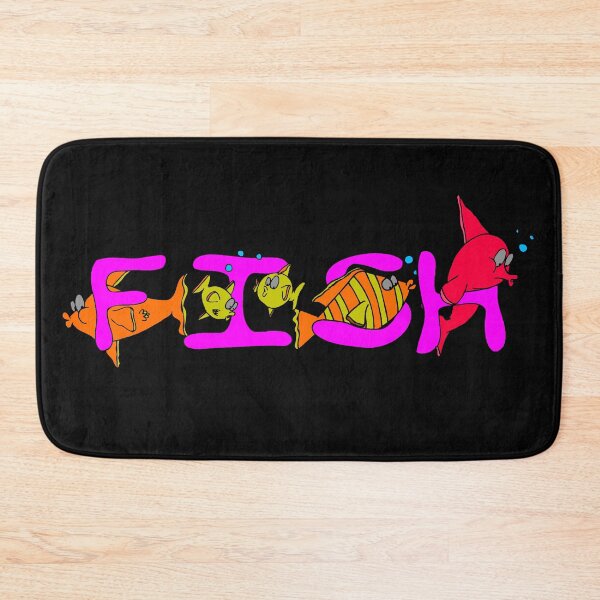 Item preview, Neon Fish Letters Nautical Lake Boating Ocean Sea designed and sold by ChristinasMess.