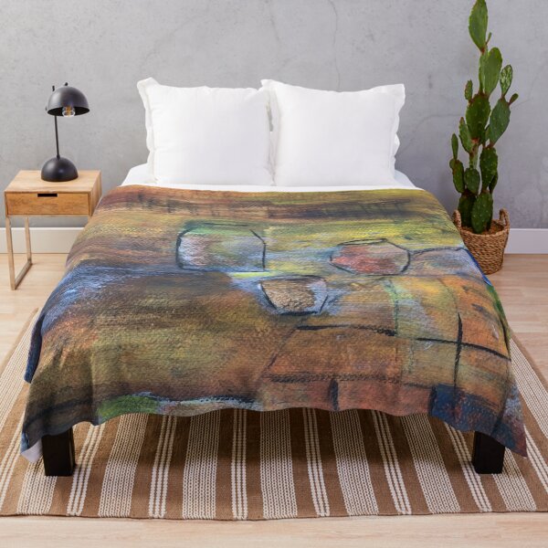 Item preview, Tribal Fusion - cool unique rustic colorful intuitive abstract art print designed and sold by AdzSpirit.