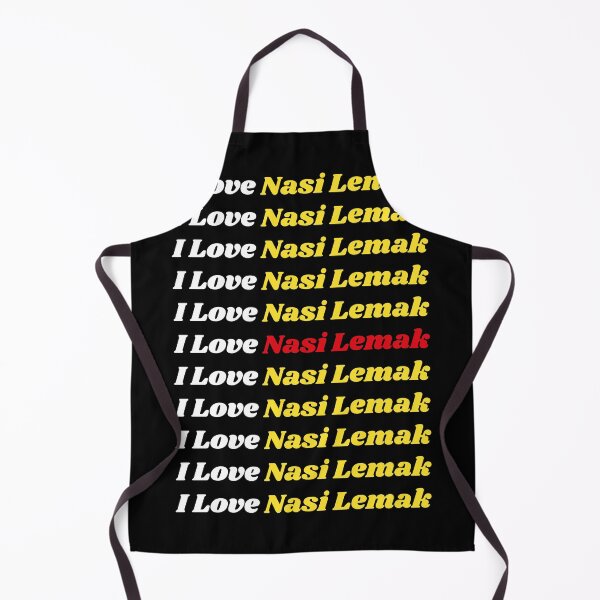 Item preview, 'I Love Nasi Lemak' Malay Cuisine - Delicious Food Text Based Design designed and sold by Ridiculam Toga.
