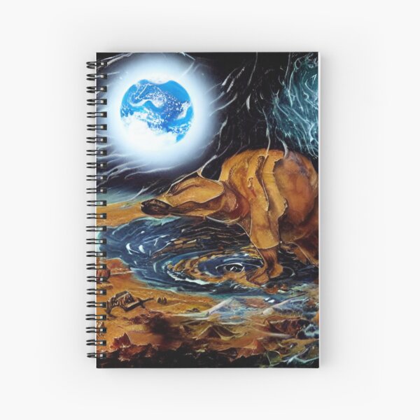In the beginning, God created the heavens and the earth  #beginning #God #heavens #earth Spiral Notebook