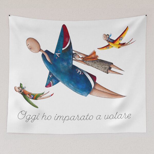 Item preview,  of I learned to fly today- blue- Eni designed and sold by Ansalart.