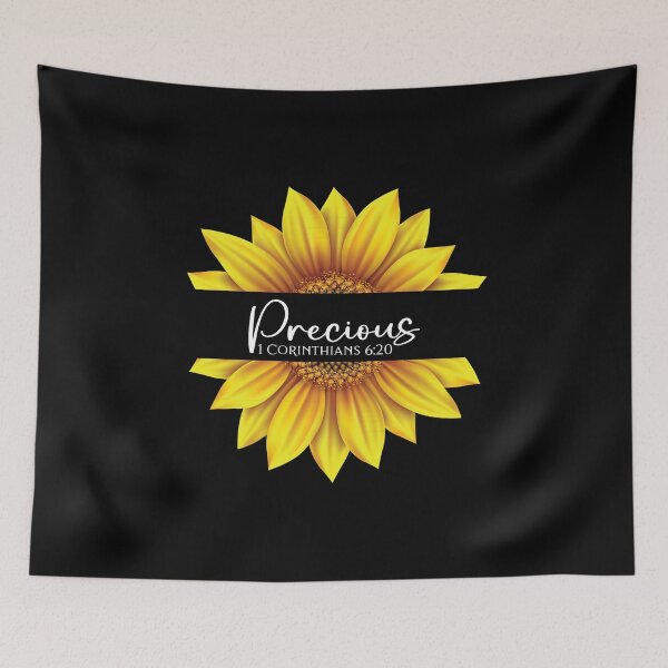 Item preview, Christian Sunflower design - I am Precious - 1 Corinthians 6:20 designed and sold by simplydesignart.