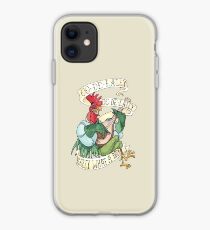 Alan-A-Dale Rooster : OO-De-Lally Golly What A Day Tattoo Watercolor Painting Robin Hood iPhone Case