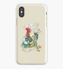 Alan-A-Dale Rooster : OO-De-Lally Golly What A Day Tattoo Watercolor Painting Robin Hood iPhone Case
