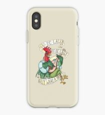 Alan-A-Dale Rooster : OO-De-Lally Golly What A Day Tattoo Watercolor Painting Robin Hood iPhone Case