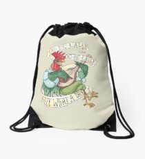 Alan-A-Dale Rooster : OO-De-Lally Golly What A Day Tattoo Watercolor Painting Robin Hood Drawstring Bag