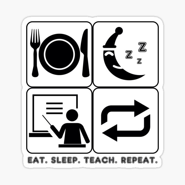 Item preview, Eat Sleep Teach Repeat (Light Tees) designed and sold by zoddie.