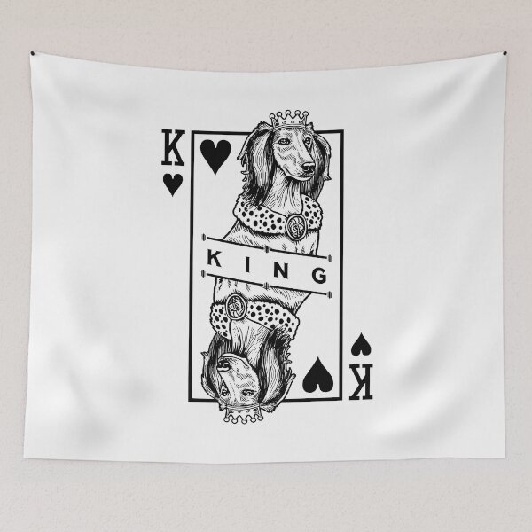 Item preview, Saluki King Of Hearts Funny Dog Lover Pop Art designed and sold by GrandeDuc.