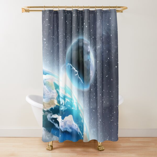 In the beginning, God created the heavens and the earth  #beginning #God #heavens #earth Shower Curtain