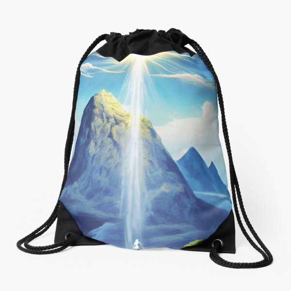 In the beginning, God created the heavens and the earth  #beginning #God #heavens #earth - Artificial intelligence art Drawstring Bag