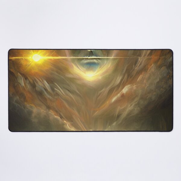 In the beginning, God created the heavens and the earth  #beginning #God #heavens #earth - Artificial intelligence art Desk Mat