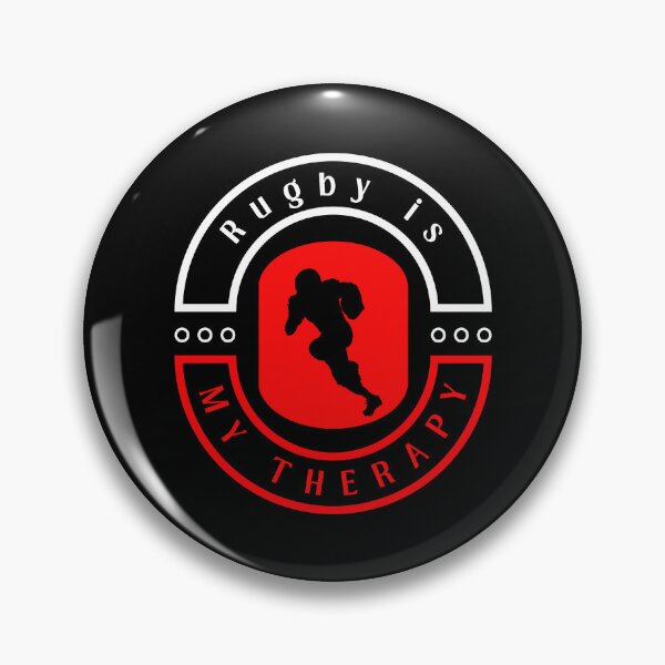 Item preview, Rugby is my therapy funny motivational design designed and sold by DigitalMagShop.