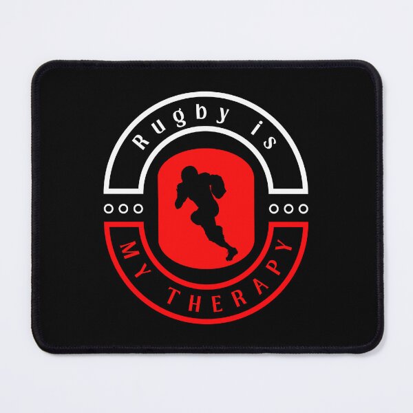 Item preview, Rugby is my therapy funny motivational design designed and sold by DigitalMagShop.