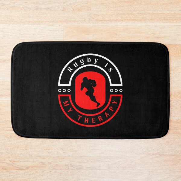 Item preview, Rugby is my therapy funny motivational design designed and sold by DigitalMagShop.