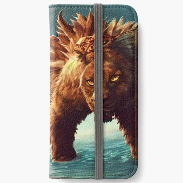 I saw a beast rising out of the sea, with ten horns and seven heads, with ten diadems on its horns and blasphemous names on its heads - Artificial intelligence art iPhone Wallet