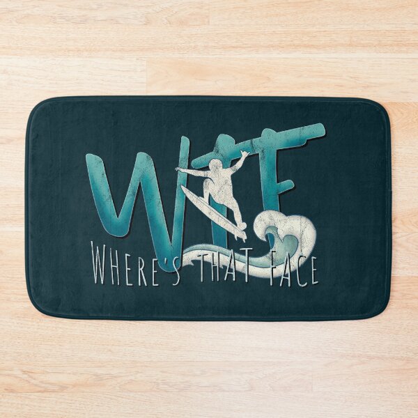 Item preview, WTF Where’s That Face Surf Waves Surfer Slang Acronym Pun designed and sold by Skizzenmonster.