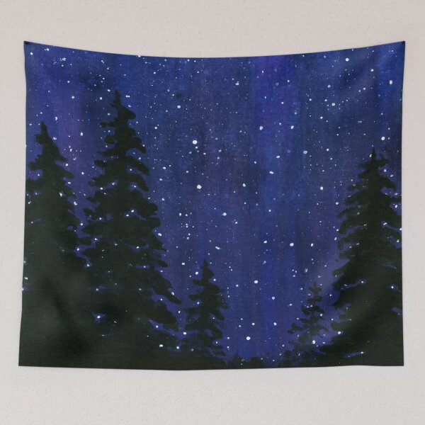 Item preview, Twinkle, Twinkle, Starry Sky Watercolor Painting designed and sold by Itaya Art.