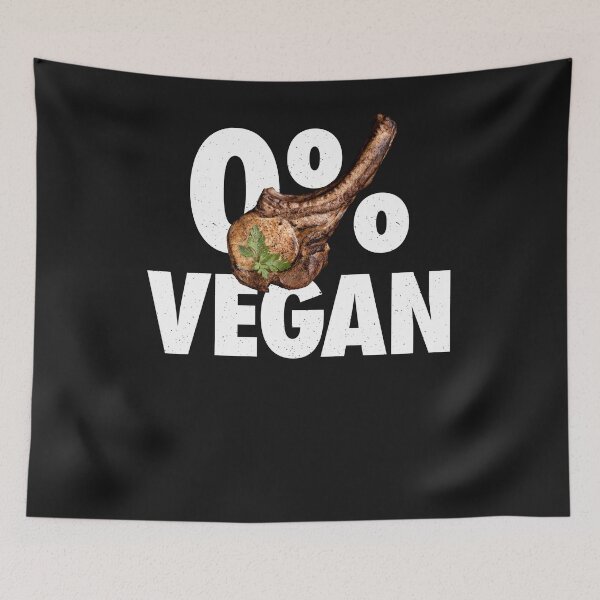 Item preview, 0% vegan - steak love designed and sold by ChrisFeil.