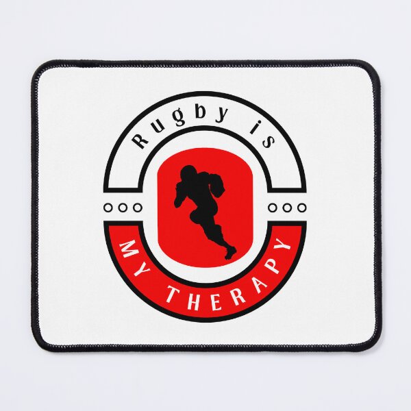 Item preview,  Rugby is my therapy funny motivational design designed and sold by DigitalMagShop.